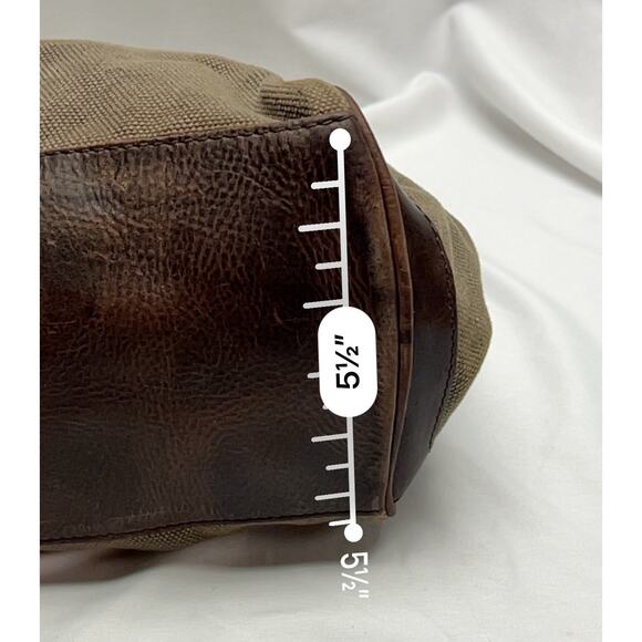 Comptoir Des Cotonniers Dandy Canvas & Leather Doctor's Bag Clam Shell Opening - Picture 5 of 12